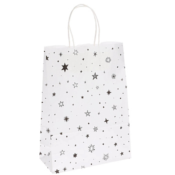 Пакет подарочный с кручеными ручками L 24x10,5x32 см, "Звездочки"