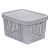 Корзина для хранения с крышкой Plast Team STOCKHOLM, 15 л серый шторм