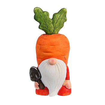 Фигурка садовая "Морковный гном" тм INBLOOM, 19х17х40см, магнезия