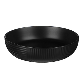 MILLIMI Монблан тарелка для супа 20x5см, 800мл, керамика, черный