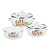 Набор мини-кастрюли 2шт.+салатник 1шт., с крышками, 6 пр (14/16/+14см, 0,7/1,1+0,7л) "Ботаника"