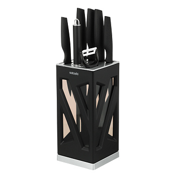 SATOSHI Торонто Набор ножей кухонных 8пр, на подставке