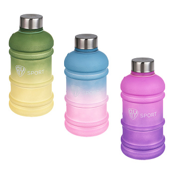 Бутылка спортивная тм BY SPORT, 1000мл, 21х10см, пластик PETG, градиент