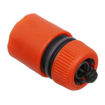 INBLOOM Коннектор быстросъемный для шланга d1/2", аквастоп, пластик