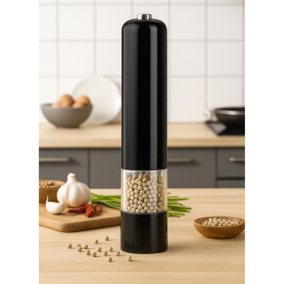 SATOSHI Мельница электрическая для специй, 22см, пластик, черная