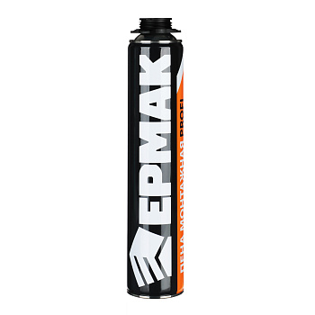 Пена монтажная PROFI тм ЕРМАК, всесезон, баллон 1л, м.брутто 640г, под пистолет, выход до 35л