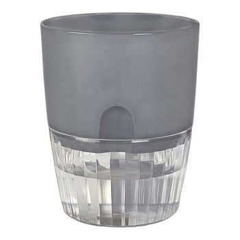 Горшок для цветов с поддоном "Аквадуэт" 1,5л, d13см, цв.антрацит