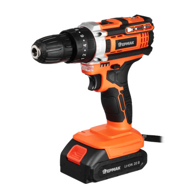 РОКОТ Дрель-шуруповерт аккум. ударный, ДША-20, 20В, 2А*ч, 0-400-1500 об.мин, 40 н*м (ONE)