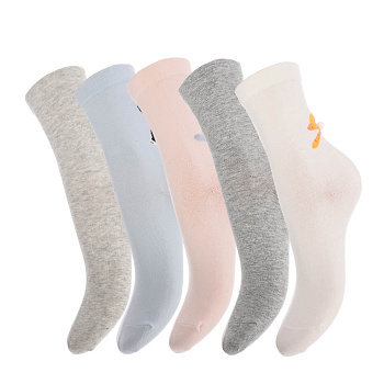 Носки универсальные с декором, тм Turkan, р. 36-41, 90%хлопок, 8% п/а, 2%лайкра,разноцветные, R0326