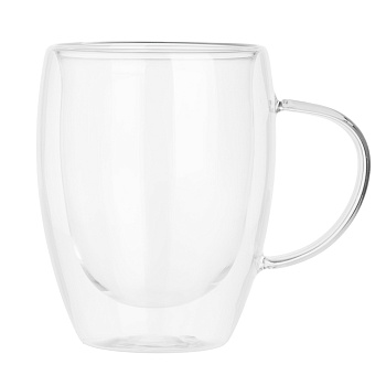 Кружка с двойными стенками тм MILLIMI Симпл, 350мл, стекло