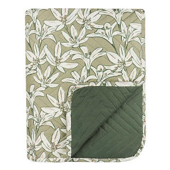 PROVANCE Эвкалипт Покрывало стеганое принтованное двустороннее 200х220см, 100% полиэстер, зеленый
