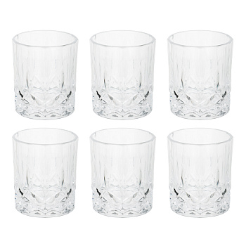 Набор вращающихся стаканов тм MILLIMI, 290 мл, стекло, 4шт