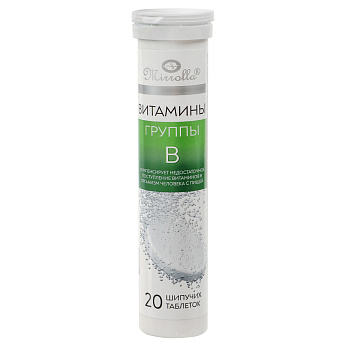 БАД к пище Витамины группы B, шипучие таблетки, 20шт