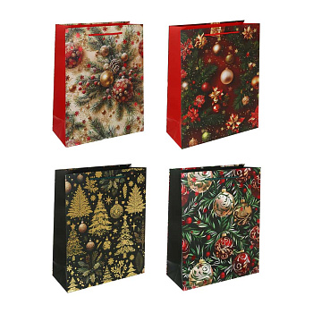 Пакет тм СНОУ БУМ подарочный, 26x32x10см, тиснение, бумага, арт.16, 4 дизайна