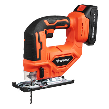 ЕРМАК Лобзик на АКБ, 20В, 2,0А Li-ion (1шт), з/у,0-2900 ход/мин, рег.обор., (ONE)