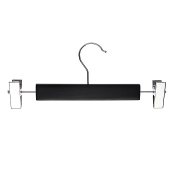 Вешалка для юбок и брюк тм VETTA, 28см, с зажимами, хром, цвет черный