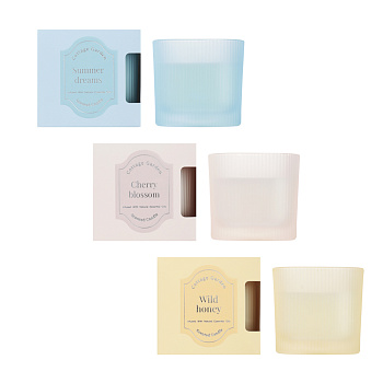Свеча ароматизированная тм NEW GALAXY Cottage garden 90г,Wild Honey, Summer Dreams, Cherry Blossom
