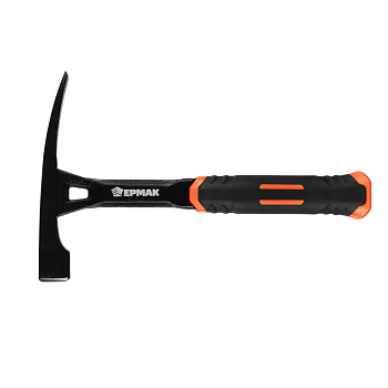 ЕРМАК Молоток каменщика, цельнокованый, двухкомп.обрезин. рук-ка, 600г, 275мм