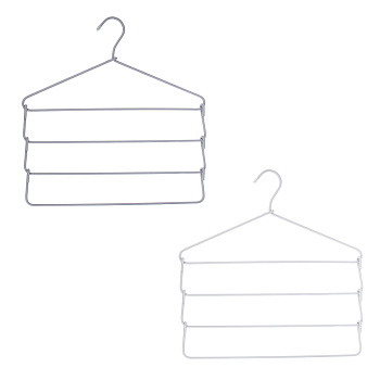 VETTA Вешалка-органайзер, 4 уровня, 41х42.5х0.38 см, металлическая с текстильным покрытием