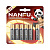 Батарейки AA Nanfu (LR6) 6шт в блистере, щелочные 1.5В, высокой ёмкости