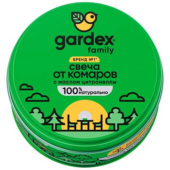 Свеча репеллентная от комаров Gardex Family, 110г