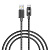 Кабель для зарядки USB(A)-Type C BY ZINC, 36Вт, 1 м, 3A, нейлон, цинк. кон.,чёрный