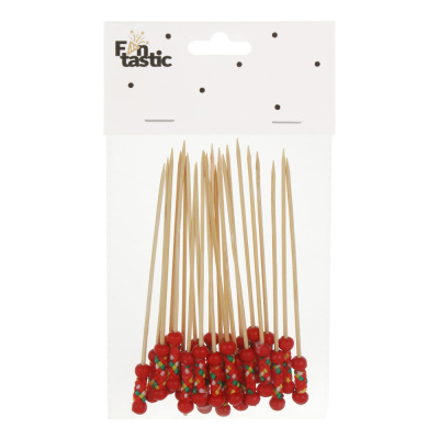 Шпажки для канапе тм Fntastic, 24шт, дерево, пластик, 12 см, 2 цвета