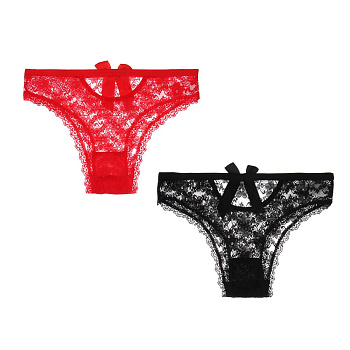 GALANTE Трусы женские с кружевом 2 шт, р.48, 95%вискоза, 5%спандекс, разноцветный, НГ2026-3