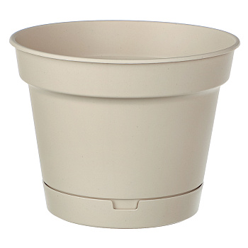 Горшок для цветов Mint d150мм 1,2л с поддоном, св. беж.