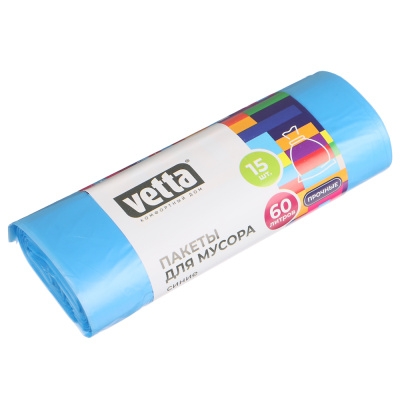 VETTA Мешки для мусора 60 л., 15 шт, рулон VETTA Мешки для мусора 60 л., 15 шт, рулон