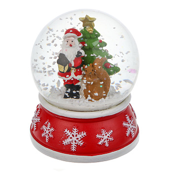 СНОУ БУМ Снежный шар Дед Мороз 6,9x8,2 см, полистоун, стекло