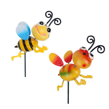 Фигурка на стержне "Пчела" тм INBLOOM, 13х10х60см, пластик, металл