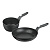 SATOSHI Мирабо Набор посуды 2пр, ковш 1,3л, сковорода 24см, антипригарное покрытие мрамор, индукция