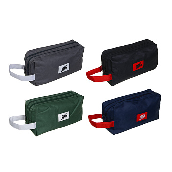 BY Русские Супергерои Пенал прямоугольный, 21х10х8см, 2 отделения на молнии, ручка, 4 дизайна