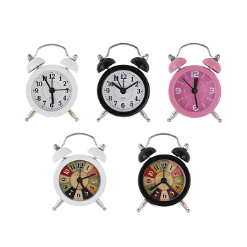 Будильник тм LADECOR CHRONO 5x2,5x7,5 см, пластик, металл, стекло, 1xLR44, 5 видов