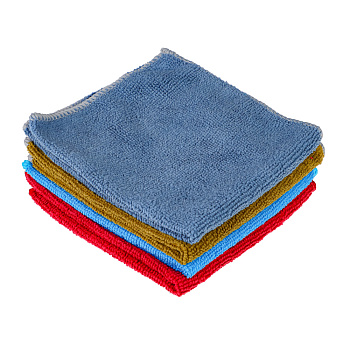 VETTA Набор салфеток из микрофибры, универсальные, "Одноцвет", 4 шт, 30x30см, 220г/кв.м.