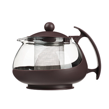 VETTA Чайник заварочный 750мл, овальный,  ситечко из нержавеющей стали, стекло, полипропилен