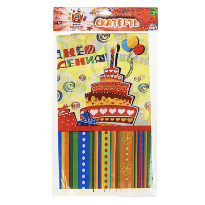 Скатерть праздничная тм Fntastic, 180х108см, полиэтилен, 30мкм, 2 вида