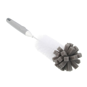 Ерш для посуды с губкой 30х5 см, тм VETTA, анатомическая ручка, полипропилен, поролон