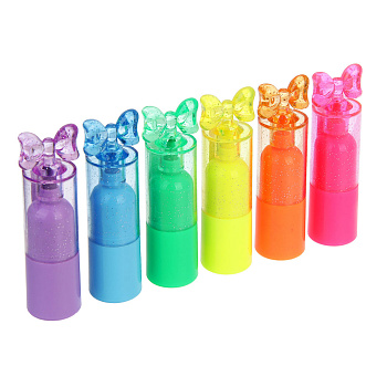 Маркер-выделитель, колпачок в форме бантика, 6 цветов