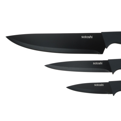 SATOSHI Орис Набор ножей 5пр Ножи 8,9см; 12,7см; 20,3см, овощечистка, подставка для ножей