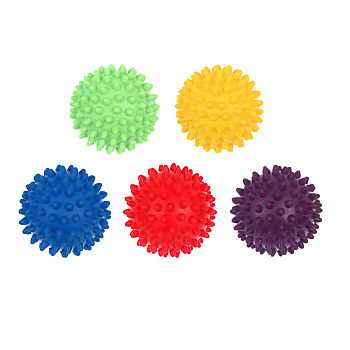 Массажёр "Ёжик" тм BY SPORT, 7см, ПВХ, 41 г, 5 цветов