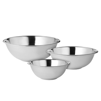 SATOSHI Набор мисок глубоких 3пр, 20-22-24см, 1200-1600-2200мл, нерж.сталь