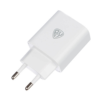 Сетевое зарядное устройство BY Double 10Вт, 2xUSB, 2А, 5В,110-240В, 50-60Гц, пластик белый
