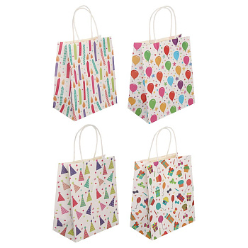 Пакет подарочный тм Fntastic, крафт, 120г, 18x23x10см, бумага, 4 дизайна