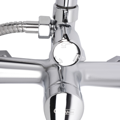 СоюзКран Душевая система со смесителем (кер. картридж 35мм, цинк), верхний душ 1 режим, ручной 3 реж