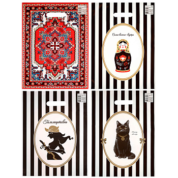 Пакет с вырубной усиленной ручкой 31x40см "Галамарт" 4 дизайна в асс.