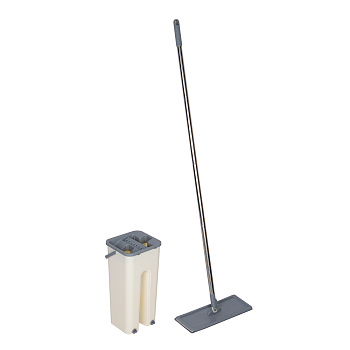 Набор для уборки с отжимом и сменной насадкой тм VETTA, доп.насадка, ведро 5л, пластик, металл