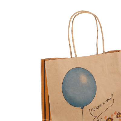 Пакет подарочный с кручеными ручками L 24х14х30см, "Винни-Пух. Пожуж-ж-жим", в ассортименте