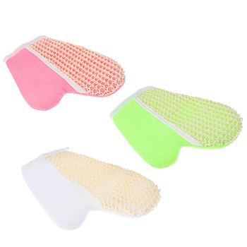 ЮL Мочалка варежка банная, сизаль, полиэстер, поролон, 21,5х18см, 3 цвета, МЭ24-02